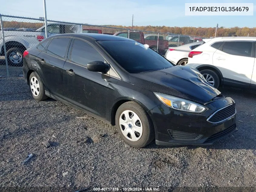 2016 Ford Focus S VIN: 1FADP3E21GL354679 Lot: 40717376