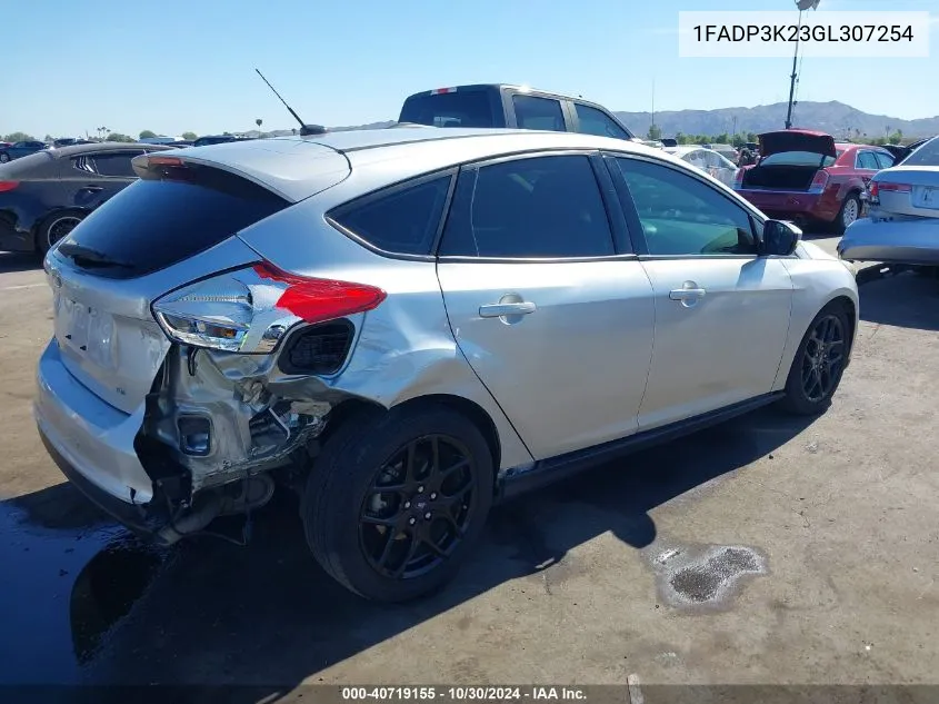 2016 Ford Focus Se VIN: 1FADP3K23GL307254 Lot: 40719155