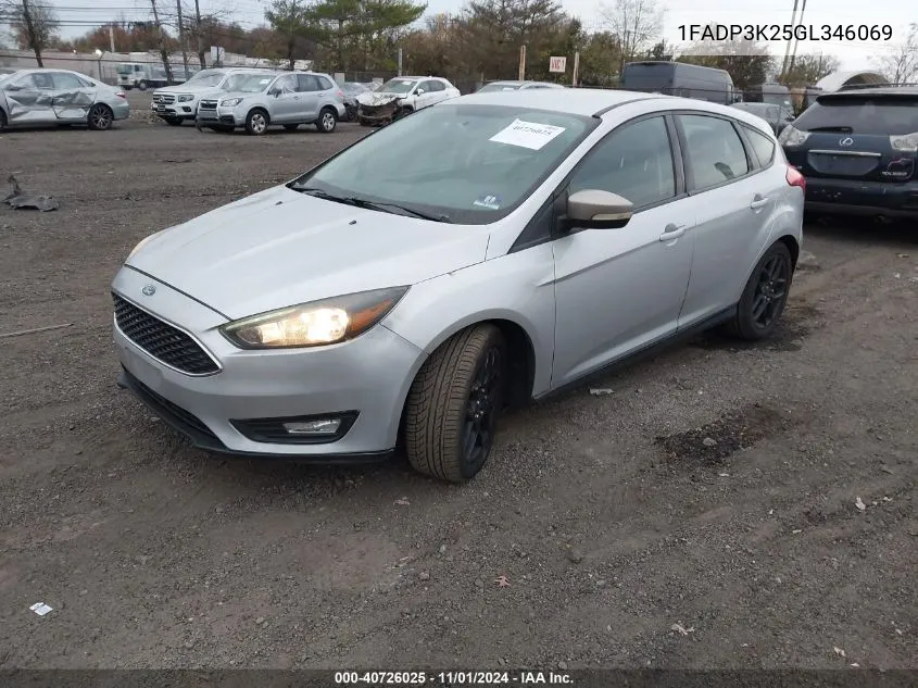 2016 Ford Focus Se VIN: 1FADP3K25GL346069 Lot: 40726025