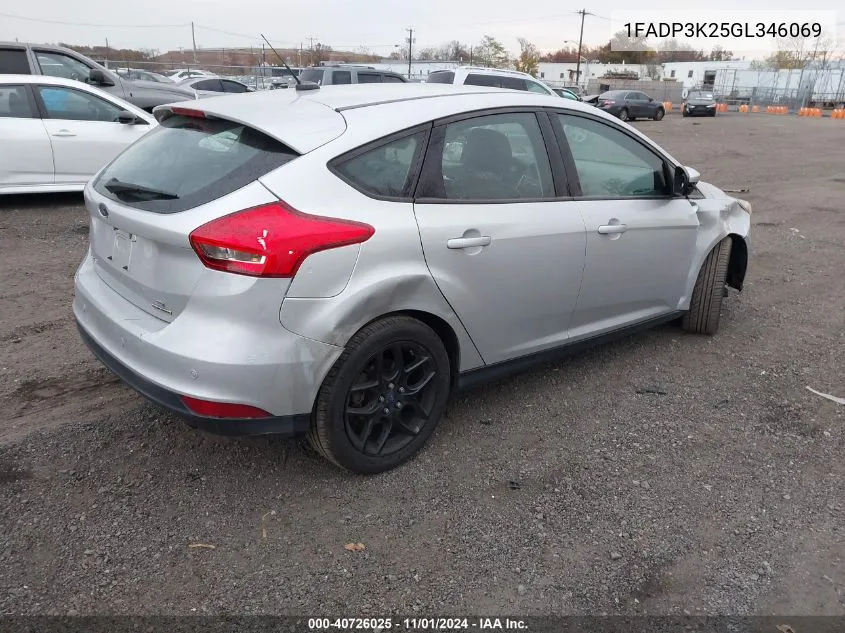 2016 Ford Focus Se VIN: 1FADP3K25GL346069 Lot: 40726025