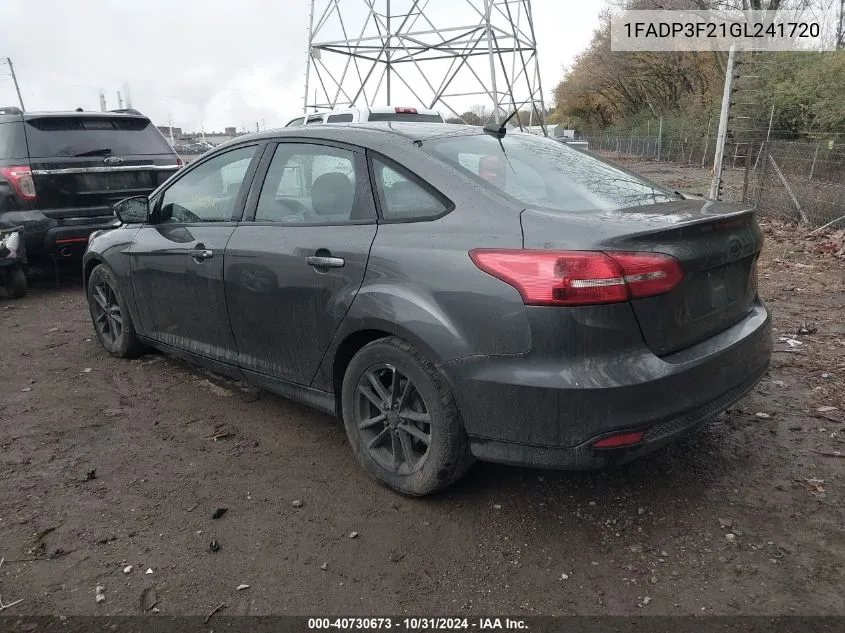 2016 Ford Focus Se VIN: 1FADP3F21GL241720 Lot: 40730673