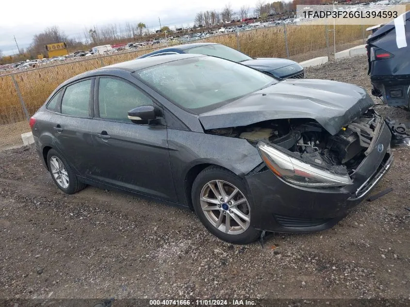 1FADP3F26GL394593 2016 Ford Focus Se