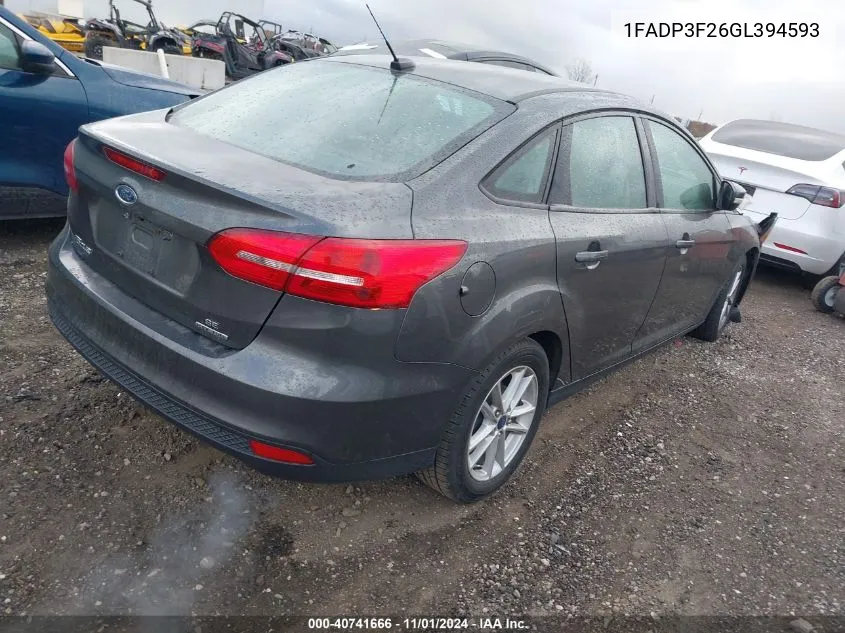 1FADP3F26GL394593 2016 Ford Focus Se