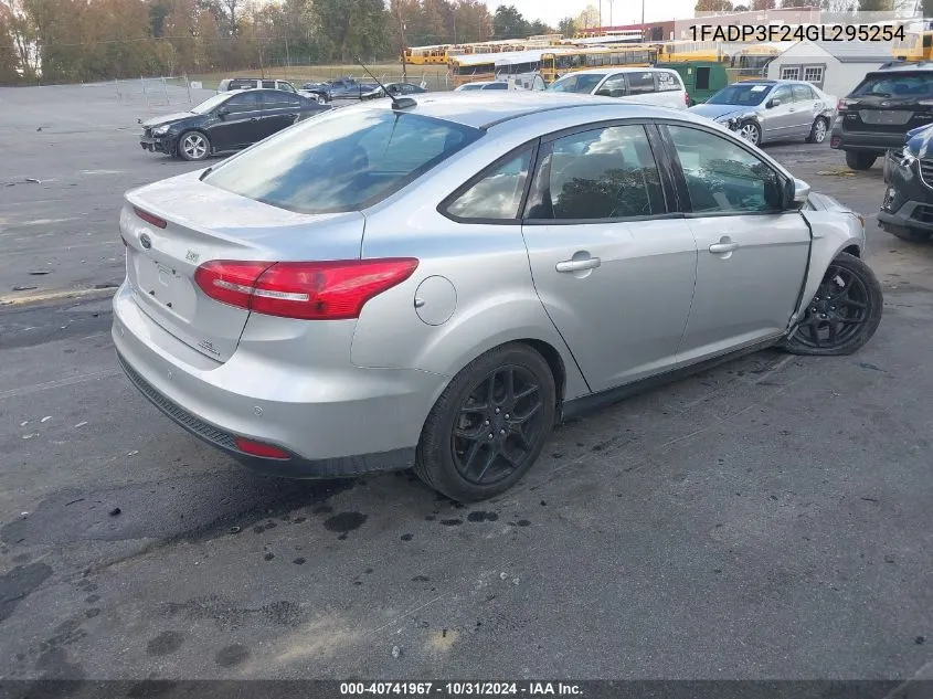 2016 Ford Focus Se VIN: 1FADP3F24GL295254 Lot: 40741967