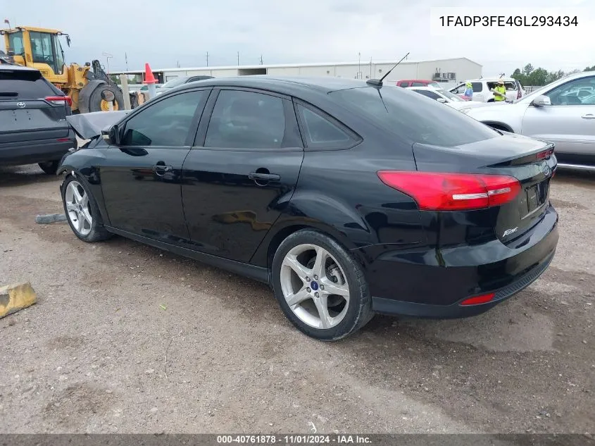 2016 Ford Focus Se VIN: 1FADP3FE4GL293434 Lot: 40761878