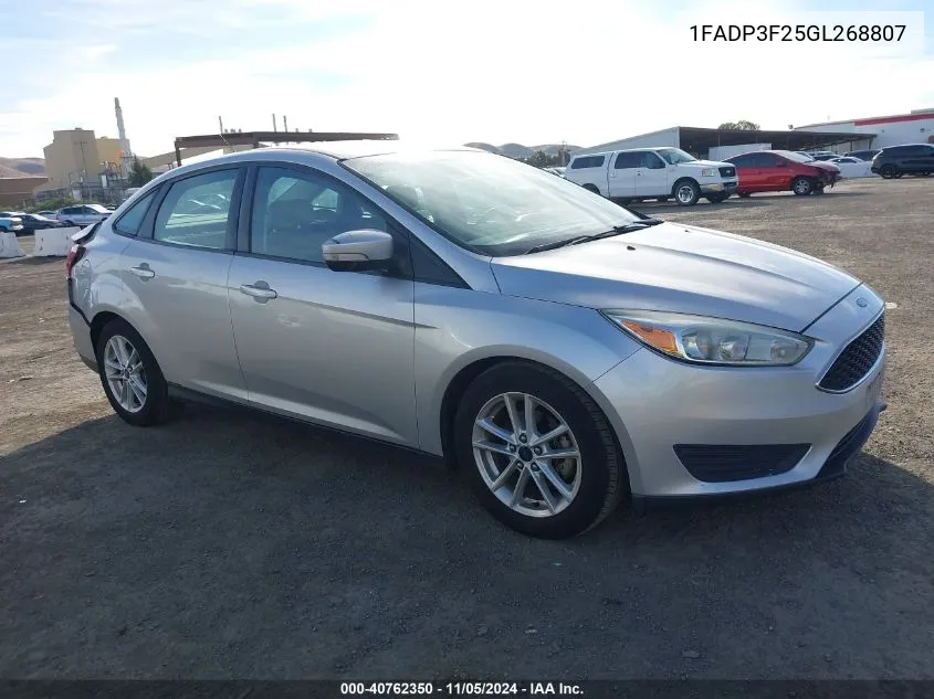 1FADP3F25GL268807 2016 Ford Focus Se