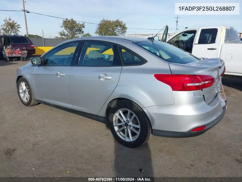 1FADP3F25GL268807 2016 Ford Focus Se