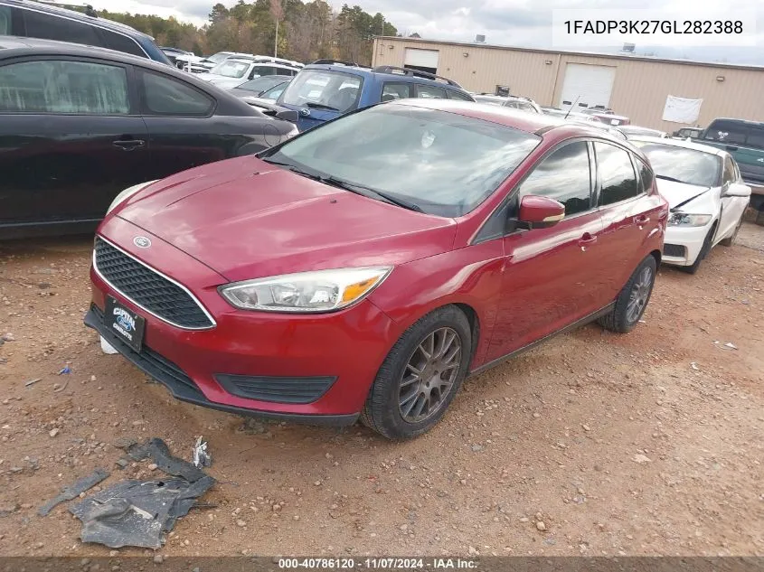 2016 Ford Focus Se VIN: 1FADP3K27GL282388 Lot: 40786120