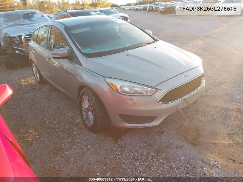 2016 Ford Focus Se VIN: 1FADP3K26GL276615 Lot: 40809912