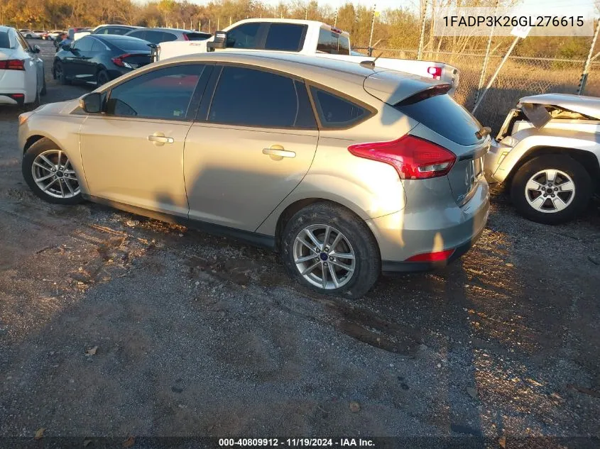 2016 Ford Focus Se VIN: 1FADP3K26GL276615 Lot: 40809912