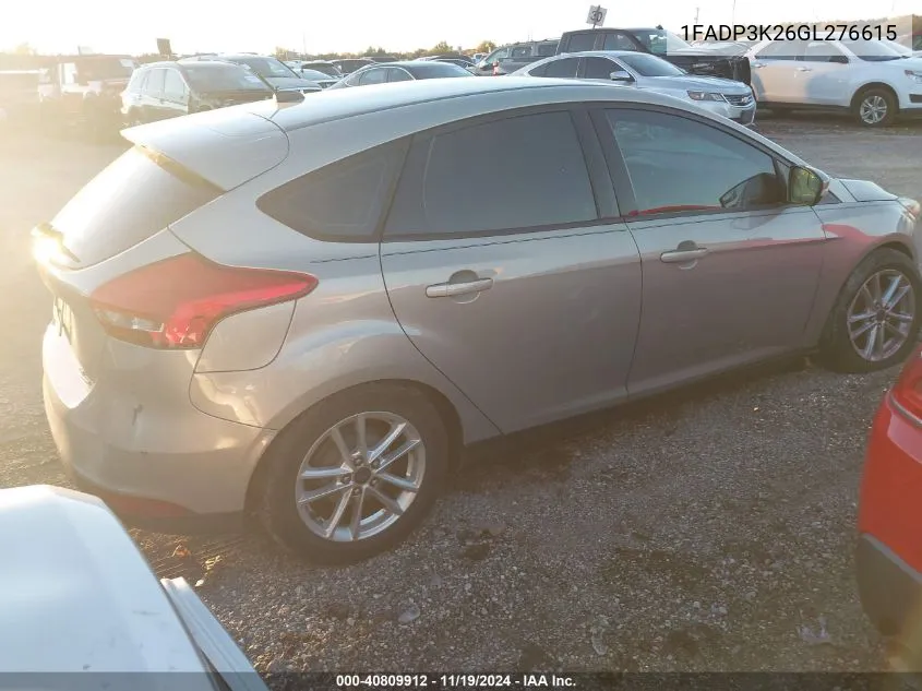 2016 Ford Focus Se VIN: 1FADP3K26GL276615 Lot: 40809912