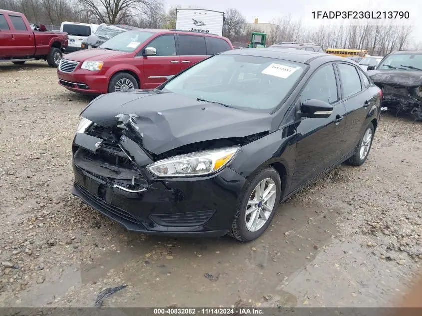 2016 Ford Focus Se VIN: 1FADP3F23GL213790 Lot: 40832082