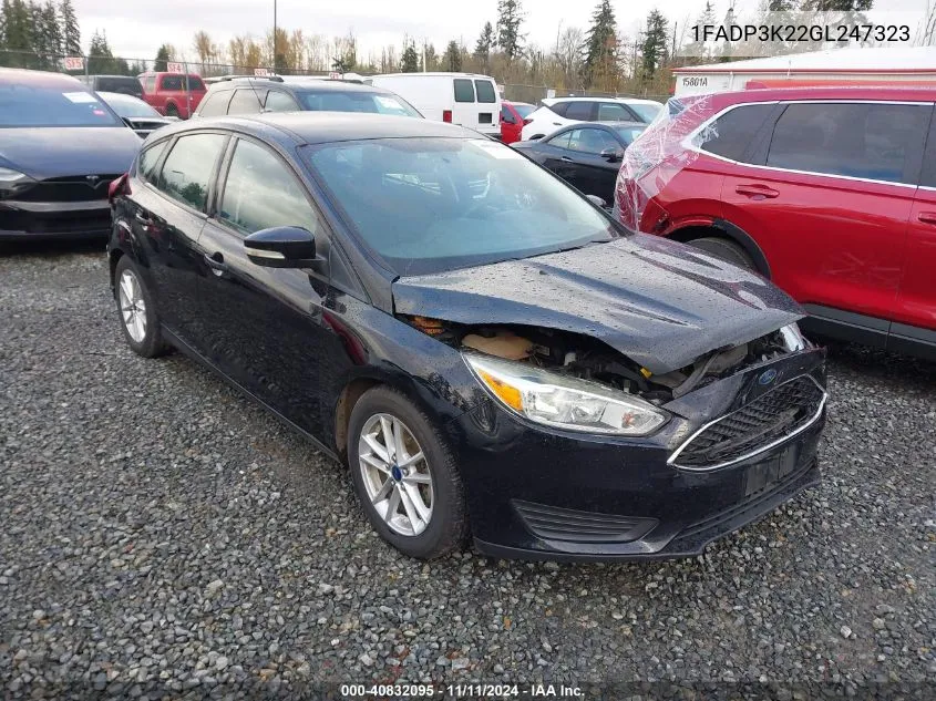 2016 Ford Focus Se VIN: 1FADP3K22GL247323 Lot: 40832095