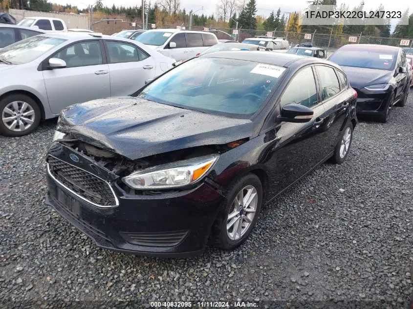 2016 Ford Focus Se VIN: 1FADP3K22GL247323 Lot: 40832095