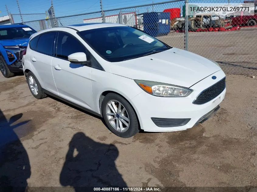 2016 Ford Focus Se VIN: 1FADP3K27GL269771 Lot: 40887186