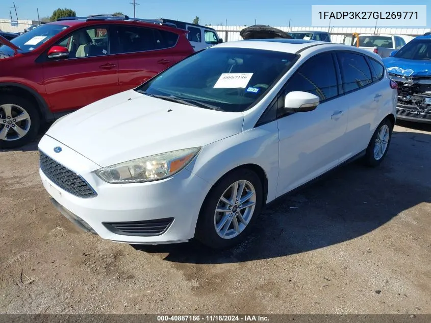 2016 Ford Focus Se VIN: 1FADP3K27GL269771 Lot: 40887186