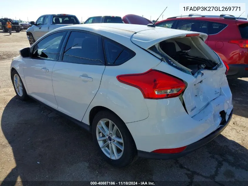 2016 Ford Focus Se VIN: 1FADP3K27GL269771 Lot: 40887186