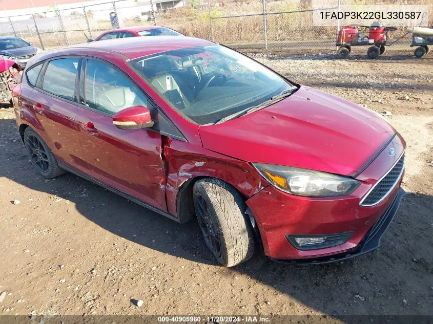 1FADP3K22GL330587 2016 Ford Focus Se