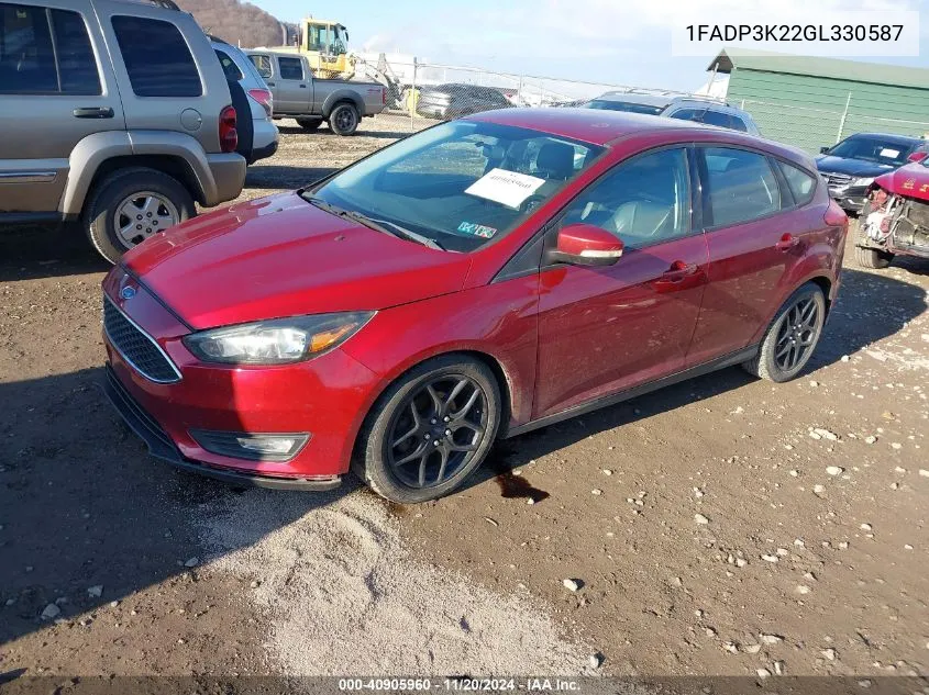 1FADP3K22GL330587 2016 Ford Focus Se