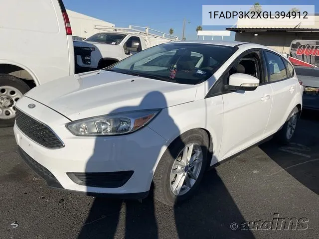 2016 Ford Focus Se VIN: 1FADP3K2XGL394912 Lot: 40923849