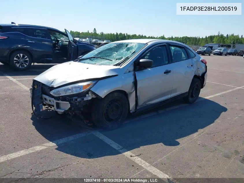 2017 Ford Focus S VIN: 1FADP3E28HL200519 Lot: 12037410