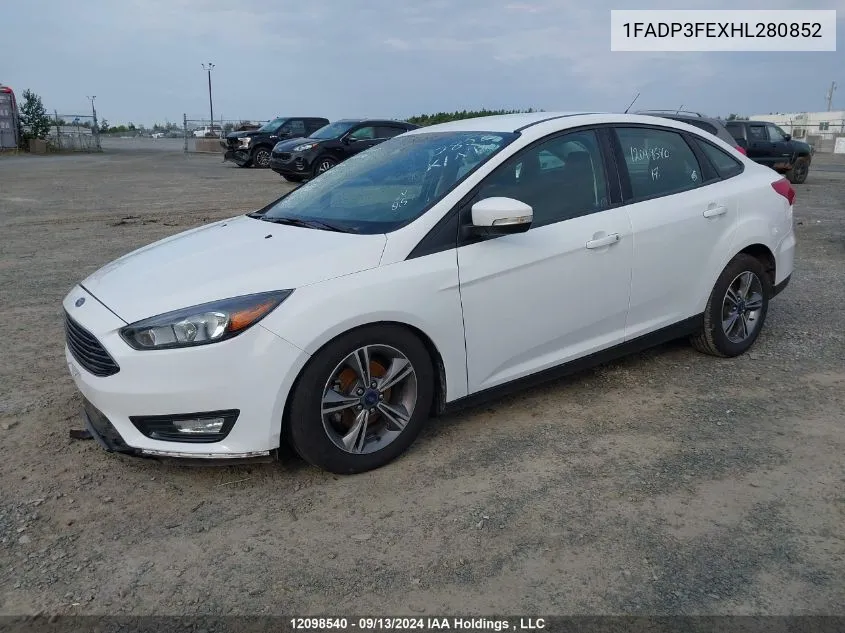 2017 Ford Focus Se VIN: 1FADP3FEXHL280852 Lot: 12098540