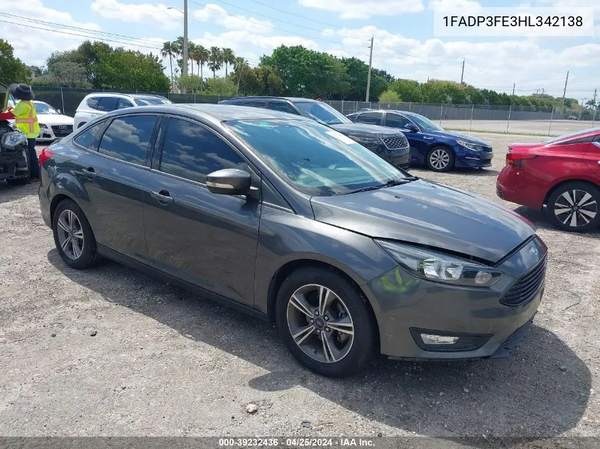 2017 Ford Focus Se VIN: 1FADP3FE3HL342138 Lot: 39232436