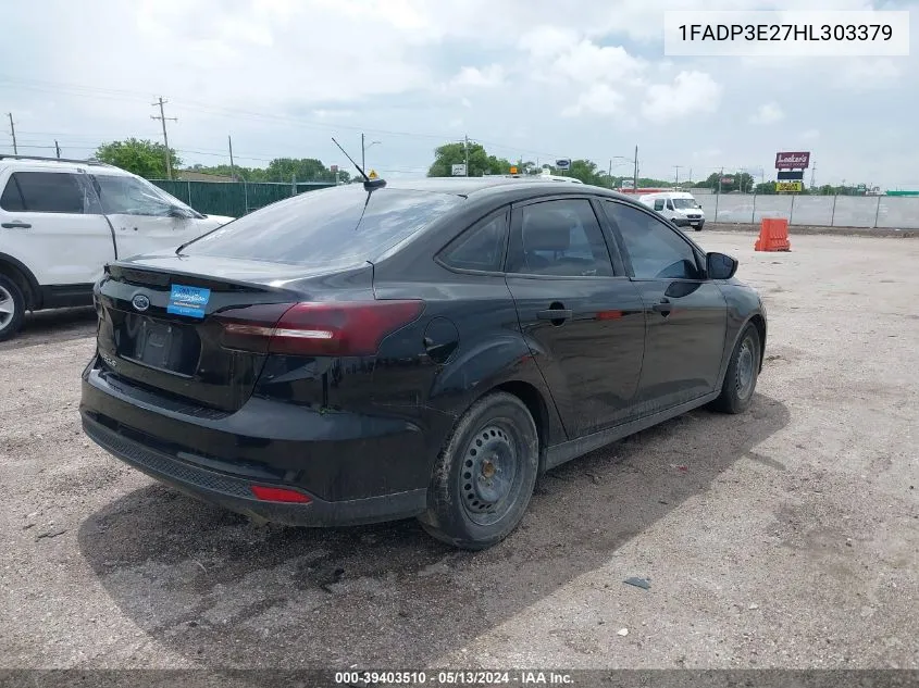 1FADP3E27HL303379 2017 Ford Focus S