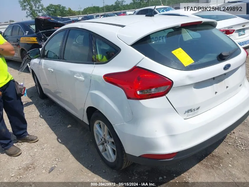 1FADP3K25HL249892 2017 Ford Focus Se