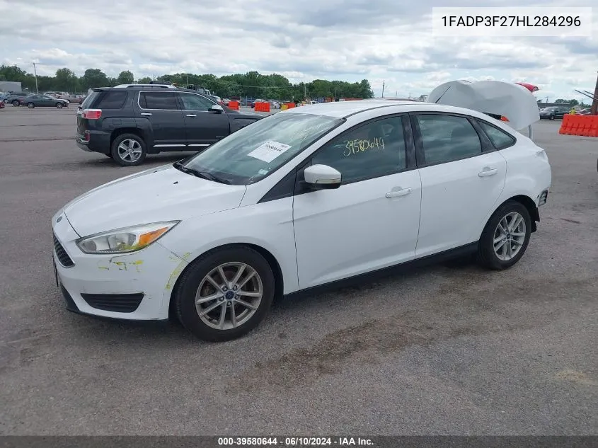 2017 Ford Focus Se VIN: 1FADP3F27HL284296 Lot: 39580644