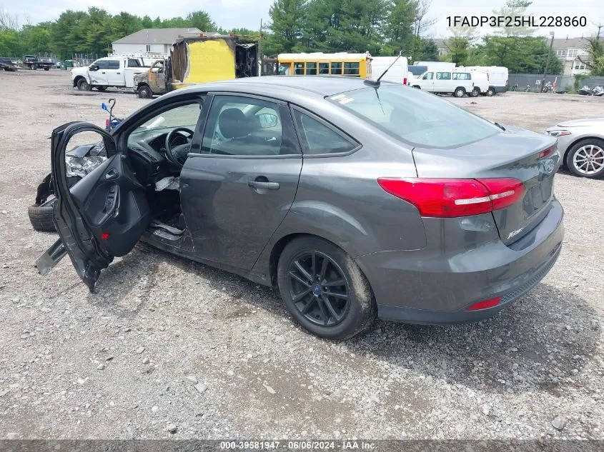 1FADP3F25HL228860 2017 Ford Focus Se