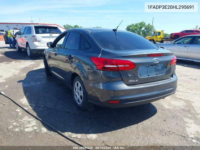 2017 Ford Focus S VIN: 1FADP3E20HL295691 Lot: 39594220