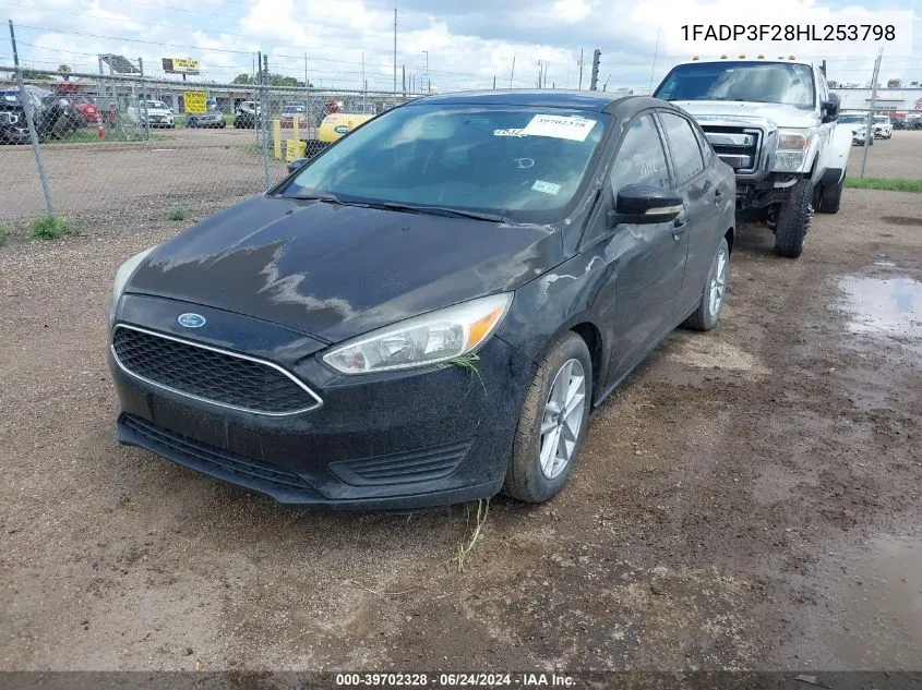 2017 Ford Focus Se VIN: 1FADP3F28HL253798 Lot: 39702328