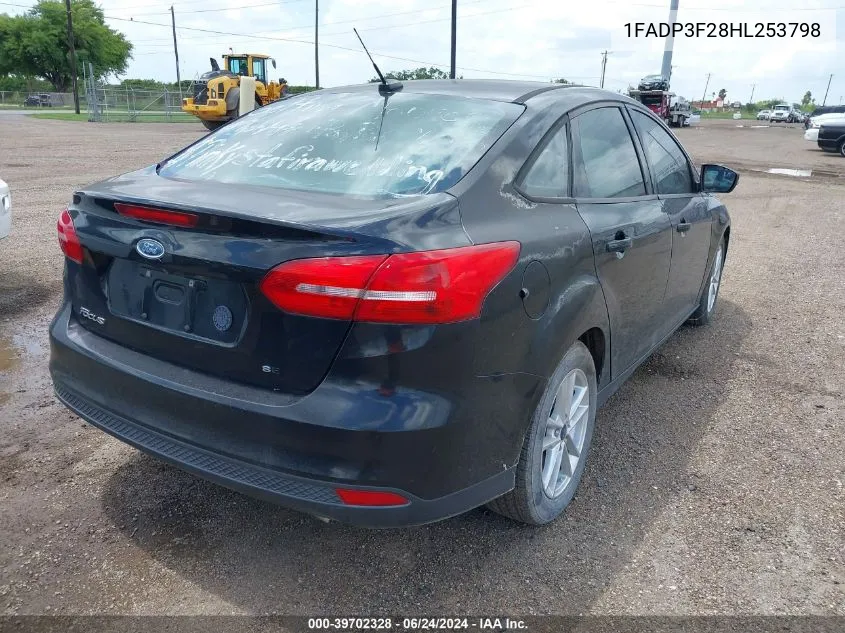 2017 Ford Focus Se VIN: 1FADP3F28HL253798 Lot: 39702328