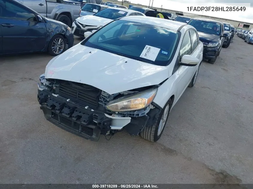 1FADP3F28HL285649 2017 Ford Focus Se