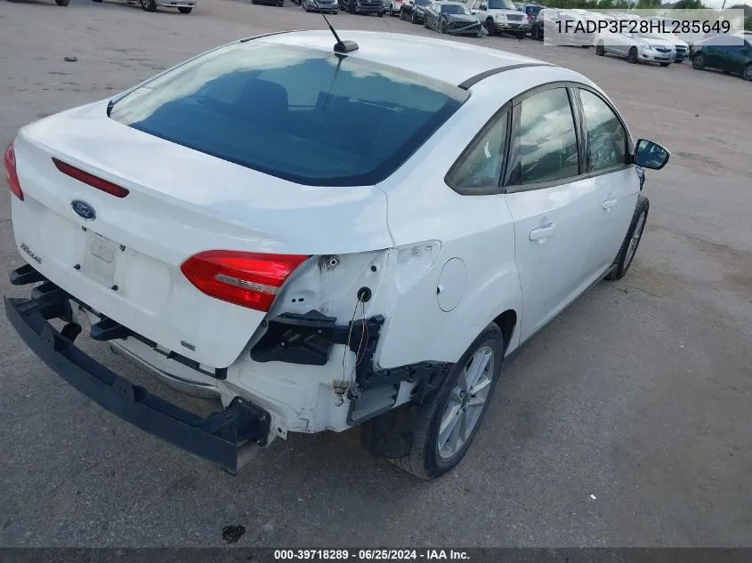 1FADP3F28HL285649 2017 Ford Focus Se