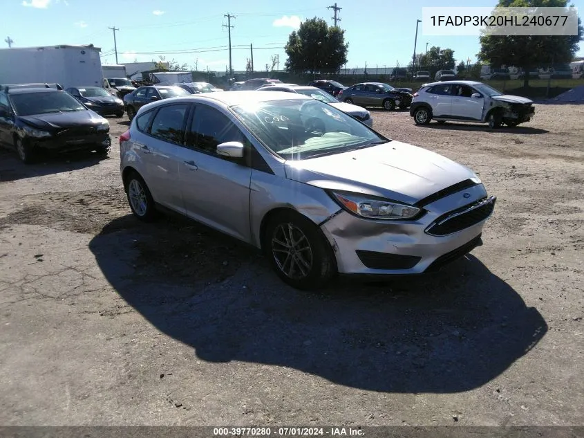 2017 Ford Focus Se VIN: 1FADP3K20HL240677 Lot: 39770280