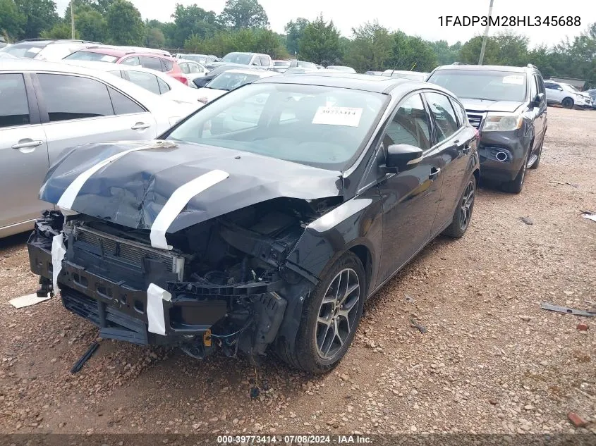 1FADP3M28HL345688 2017 Ford Focus Sel