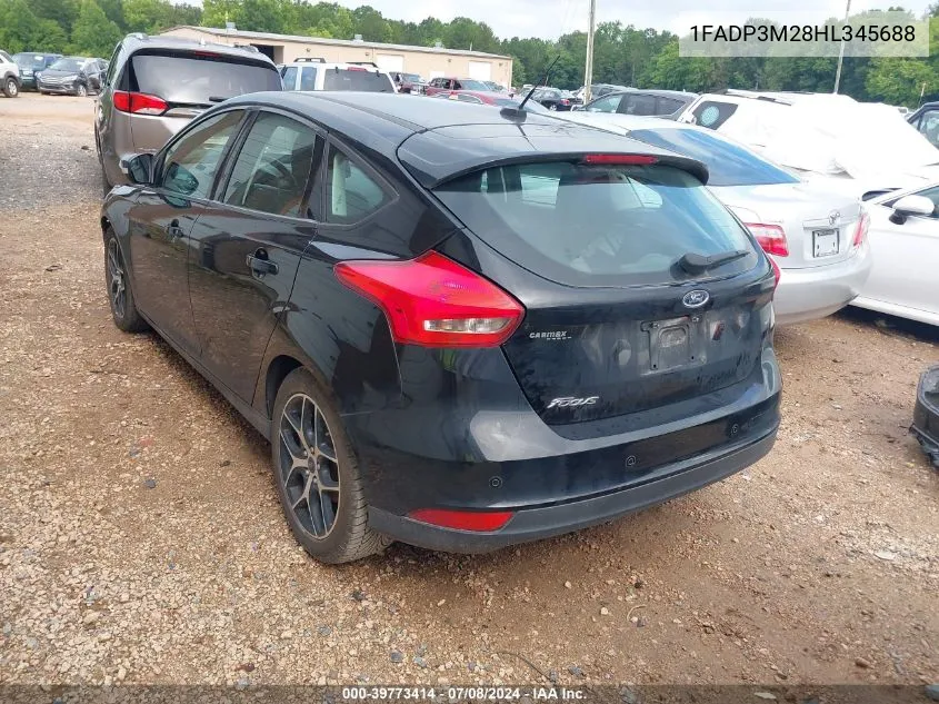 1FADP3M28HL345688 2017 Ford Focus Sel