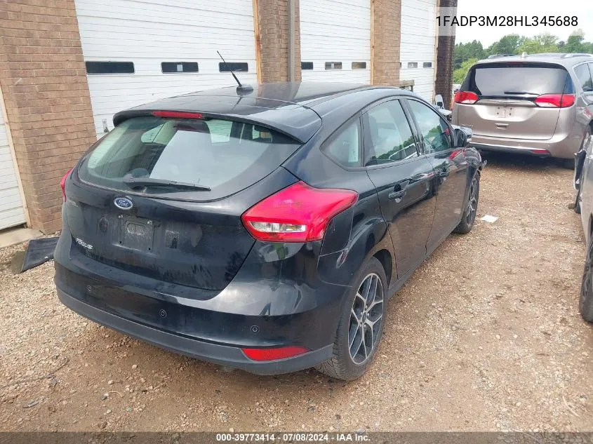 1FADP3M28HL345688 2017 Ford Focus Sel