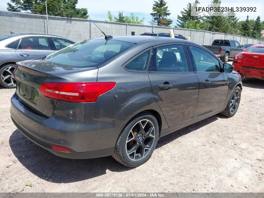 1FADP3E23HL339392 2017 Ford Focus S