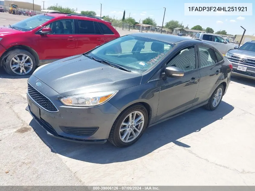 1FADP3F24HL251921 2017 Ford Focus Se