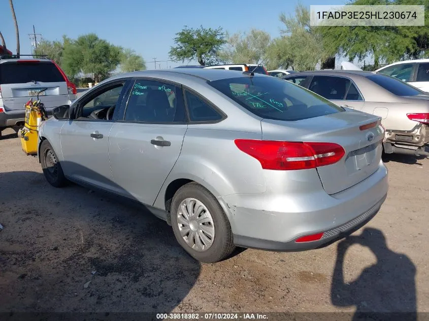 1FADP3E25HL230674 2017 Ford Focus S