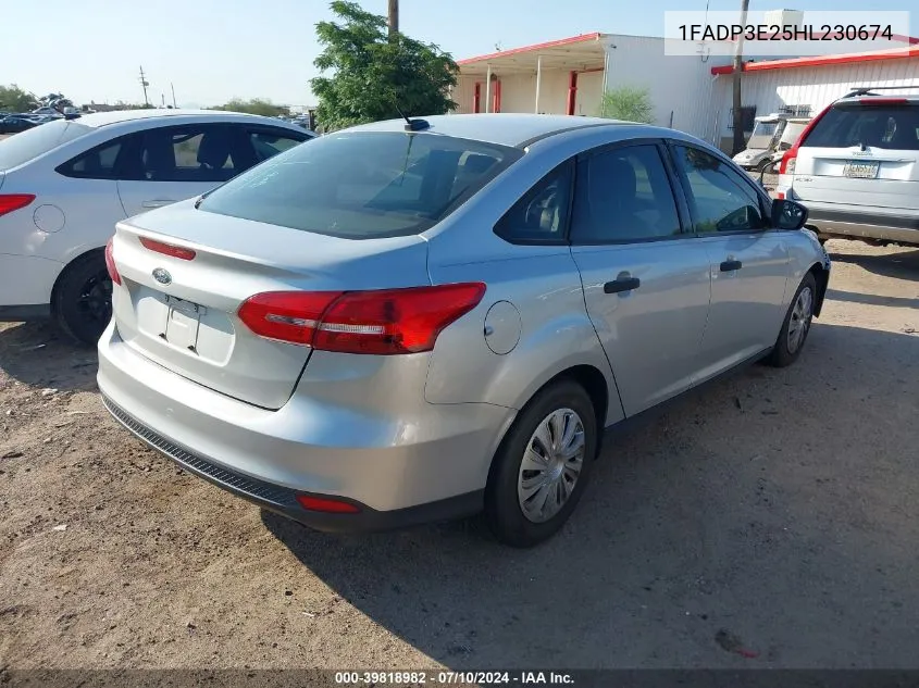 1FADP3E25HL230674 2017 Ford Focus S