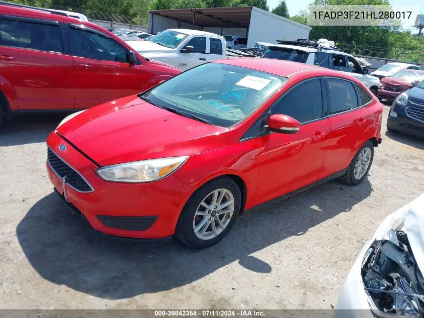 1FADP3F21HL280017 2017 Ford Focus Se