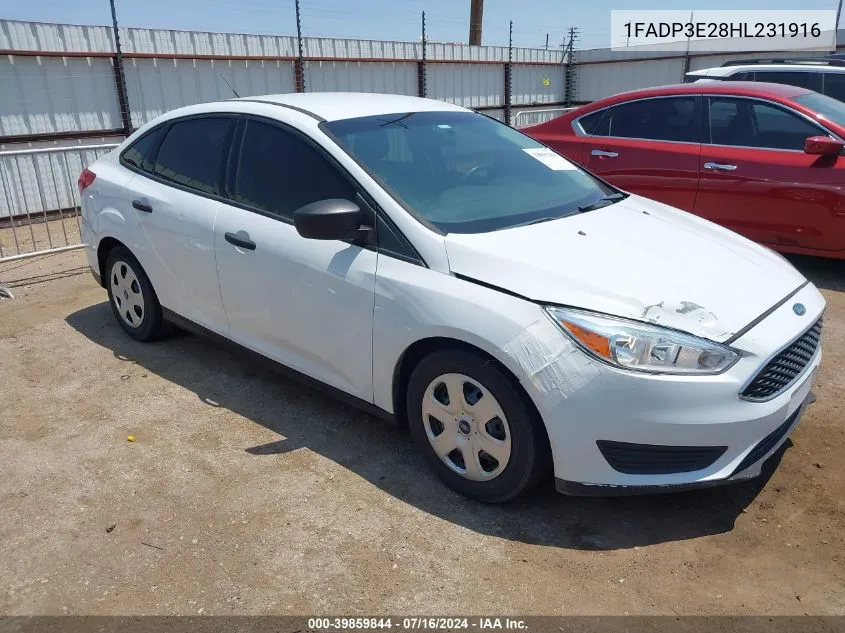 1FADP3E28HL231916 2017 Ford Focus S