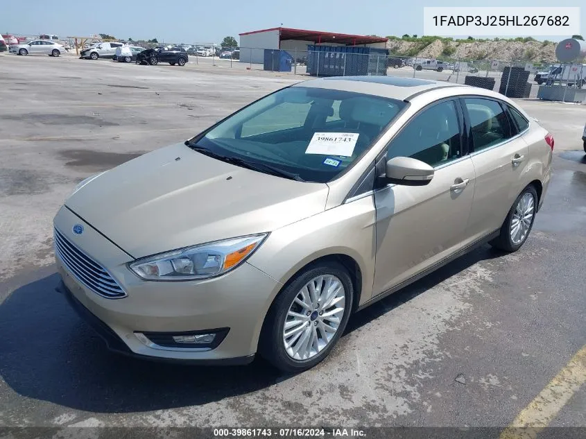 2017 Ford Focus Titanium VIN: 1FADP3J25HL267682 Lot: 39861743