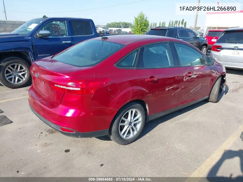 1FADP3F26HL266890 2017 Ford Focus Se