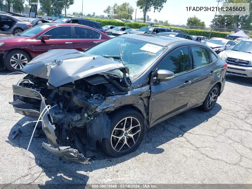 2017 Ford Focus Sel VIN: 1FADP3H21HL245605 Lot: 39878949