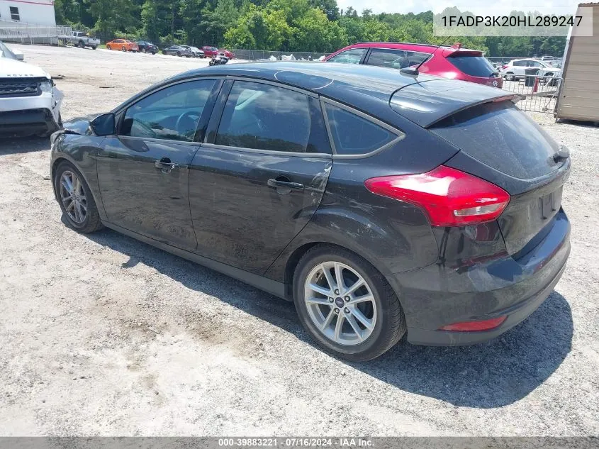 1FADP3K20HL289247 2017 Ford Focus Se